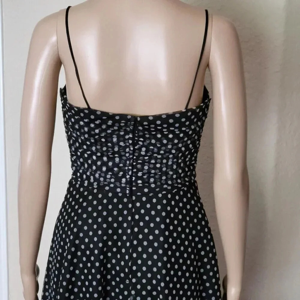 Eliza J Black Polka Dot Midi Dress - Picture 5 of 8